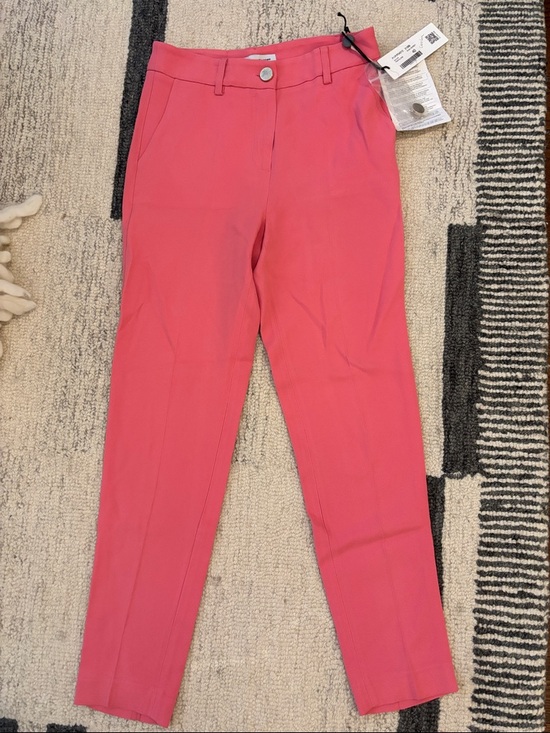 Atos Lombardini Pants - European Straight Leg Coral Pink Womens Pants